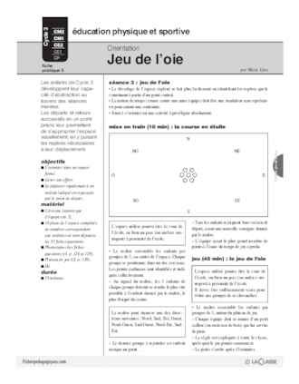 Orientation (3) / Jeu de l'oie