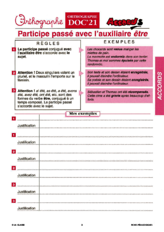 Orthographe CM. Les accords ~ Docs en stock