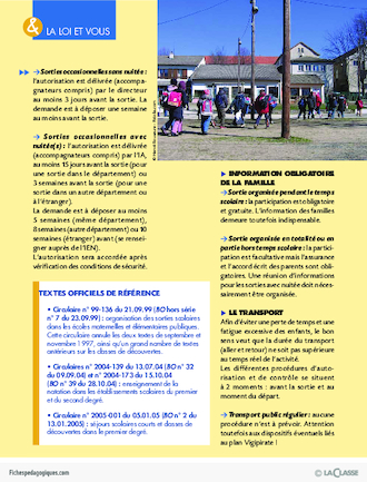 Pack thématique - Les sorties scolaires au Cycle 2