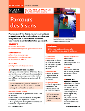 Parcours des 5 sens