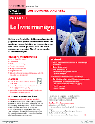 Pas à pas (11) / Le livre manège