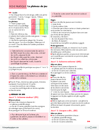 Pas à pas (12) / Le plateau de jeu