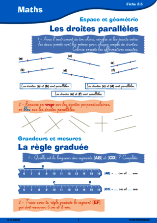 Paserelle CE2 CM1 géométrie