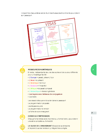 Passeport de conjugaison CE2 (extrait)