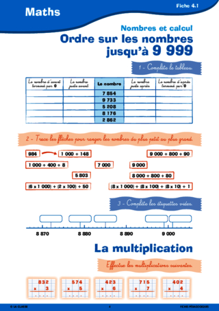 Passerelle CE2 CM1 numération et calcul