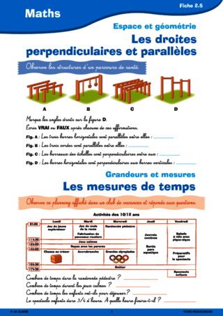 Passerelle CM1 CM2 géométrie