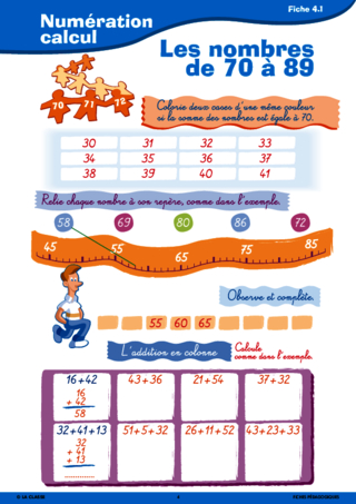 Passerelle CP CE1 numération calcul