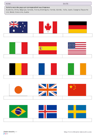 Pays et drapeaux
