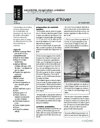 Paysage d'hiver