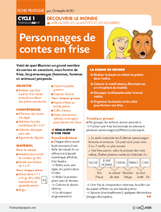 Personnages de contes en frise