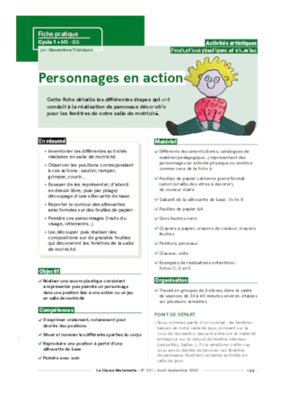 Personnages en action