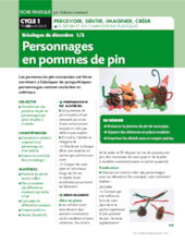 Personnages en pommes de pin