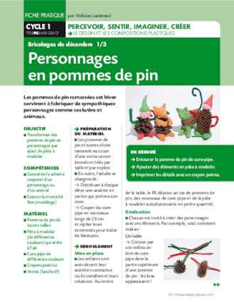 Personnages en pommes de pin