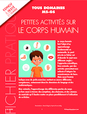 Petites activités sur le corps humain