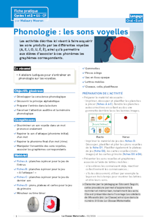 Phonologie : les sons voyelles