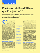 Photos ou vidéos d’élèves : quelle législation ?