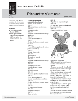 Pirouette la souris (4) : Pirouette s'amuse