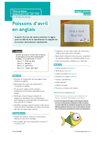 Poisson d'avril en anglais