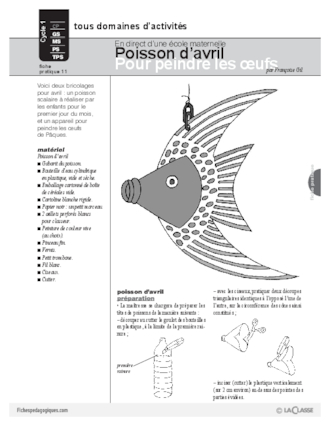 Poisson d'avril pour peindre les oeufs