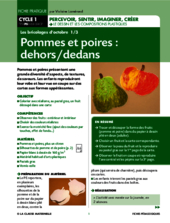 Pommes et poires : dehors/dedans