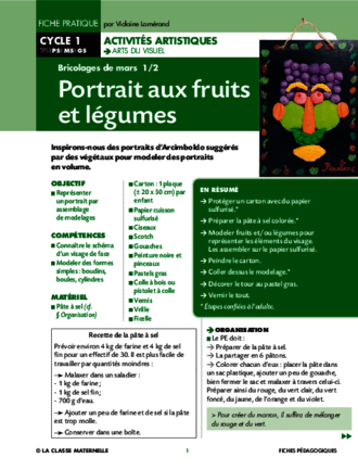 Portrait aux fruits et légumes