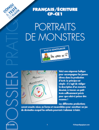 Portraits De Monstre Exercice D Ecriture Au Cp Ce1 Fichespedagogiques Com