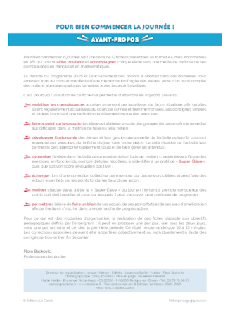 Pour bien commencer la journée - 5ème série