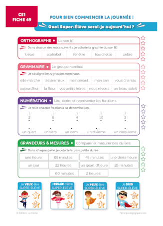 Pour bien commencer la journée - 5ème série