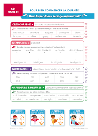 Pour bien commencer la journée - 6ème série