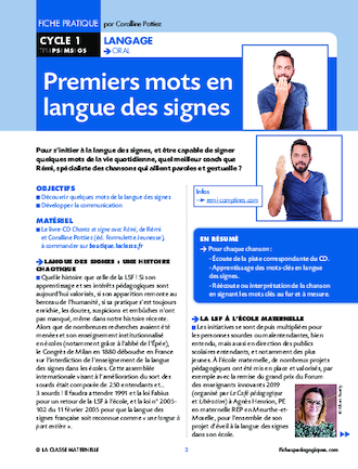 Premiers mots en langue des signes avec Rémi