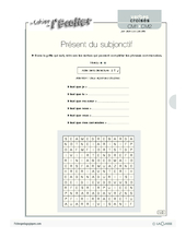 Présent du subjonctif / Verbes croisés