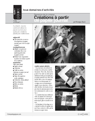 Presse (5) / Créations à partir de papier journal