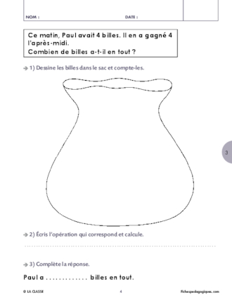 Problèmes mathématiques : additions et soustraction