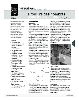 Produire des nombres avec 3 chiffres