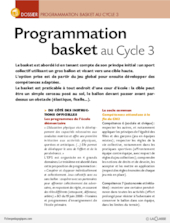 Programmation basket au Cycle 3