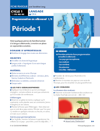 Programmation en allemand - Période 1