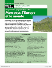 Programmation géographie Cycle 3 (1) / Mon pays, l'Europe et le monde