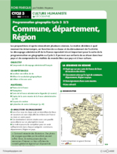 Programmation géographie Cycle 3 (3) / Commune, département, région
