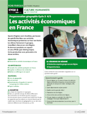 Programmation géographie Cycle 3 (4) / Les activités économiques en France
