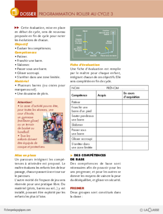 Programmation roller au Cycle 3