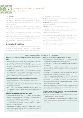 Programmations CE1 2025-2026 - Mathémathiques & Français