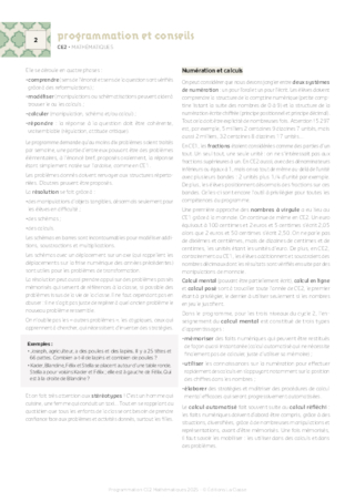 Programmations CE2 2025-2026 - Mathémathiques & Français