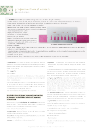 Programmations CM1 2025-2026 - Mathémathiques & Français