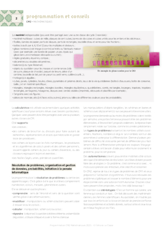 Programmations CM2 2025-2026 - Mathémathiques & Français