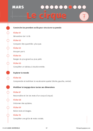 Progression Maths & Langage (mars à juin)