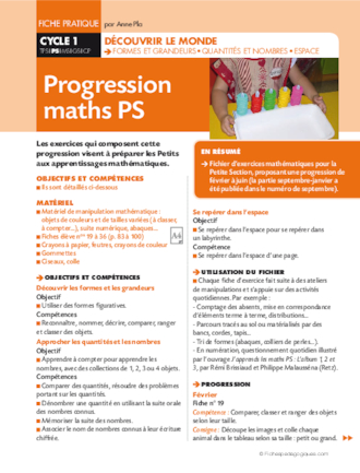 Progression maths PS (2)