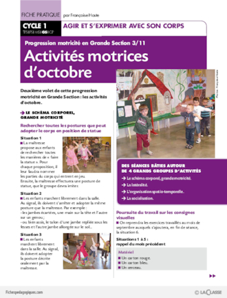 Progression motricité en GS (3) / Octobre