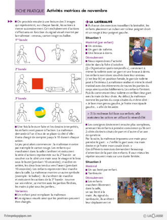 Progression motricité en GS (4) / Novembre
