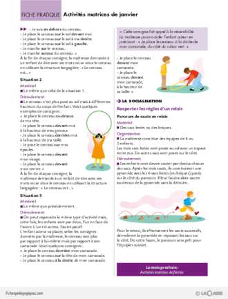 Progression motricité en GS (6) / Janvier