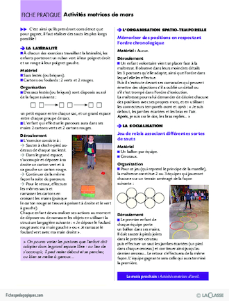 Progression motricité en GS (8) / Mars